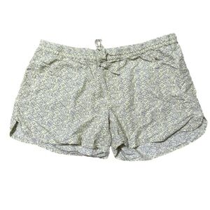 AMK Patterned Yellow & Gray Shorts Drawstring Hiking Casual Women Size L